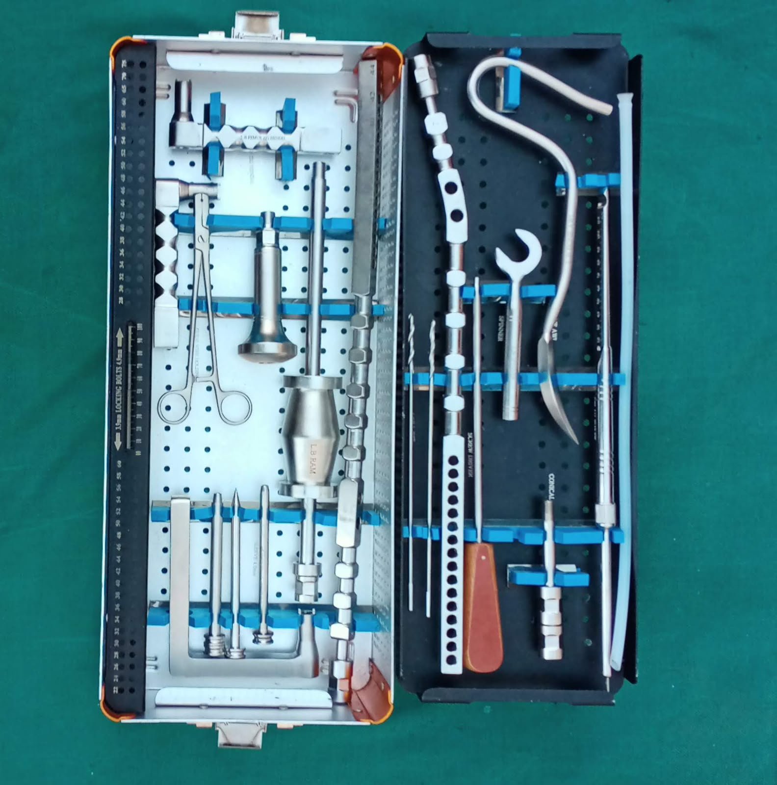 L.B. Ortho Surgical instrument tray set