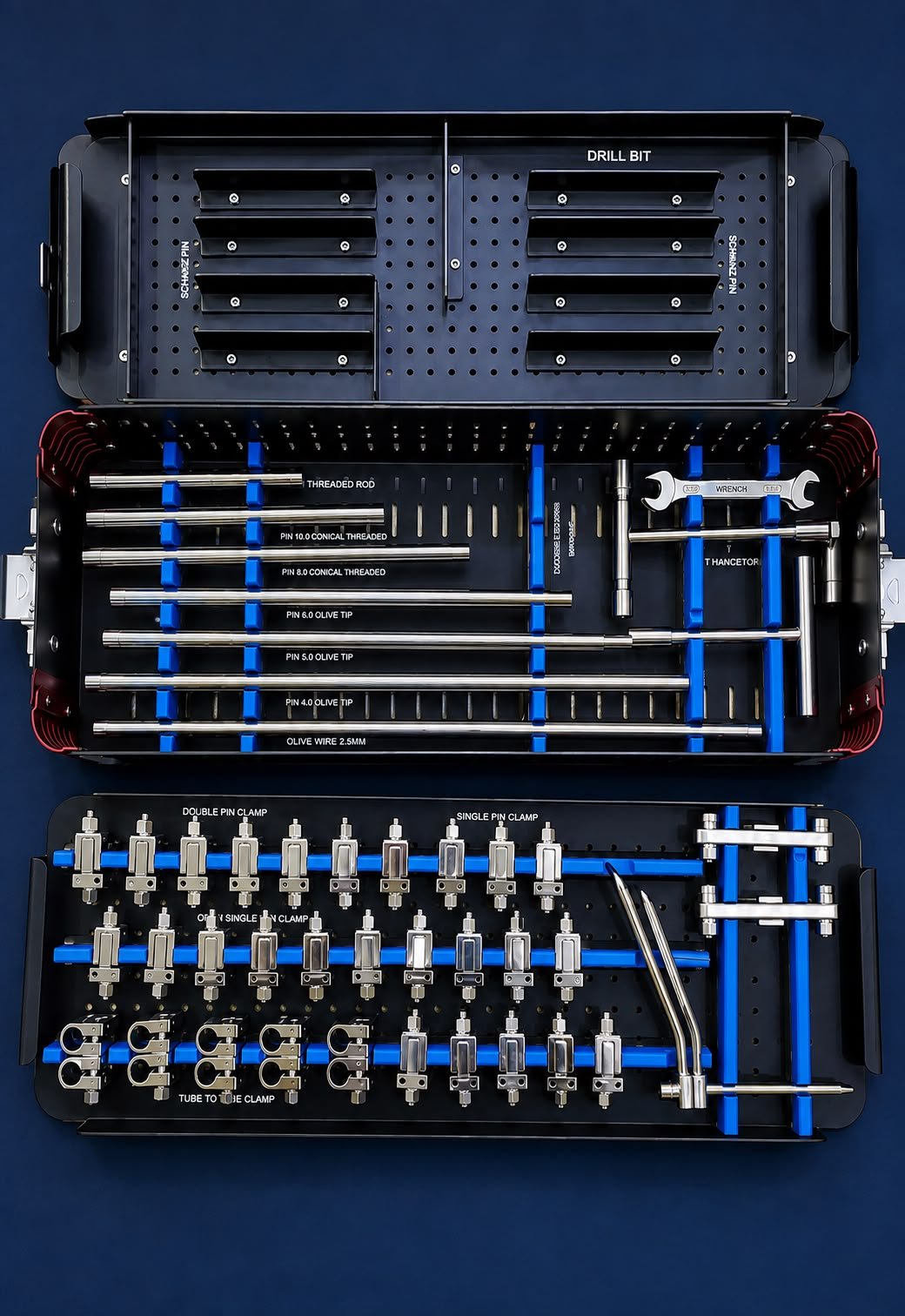 L.B. Ortho Surgical instrument tray set